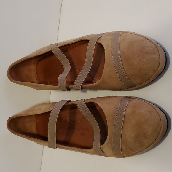 L’Amour Des Pieds Berency Suede Tan Strappy Wedge Size 7.5M - Picture 2 of 9